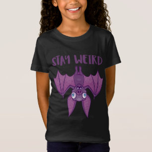 Camiseta Mantenha-se esquisito no Bat de Cartoon