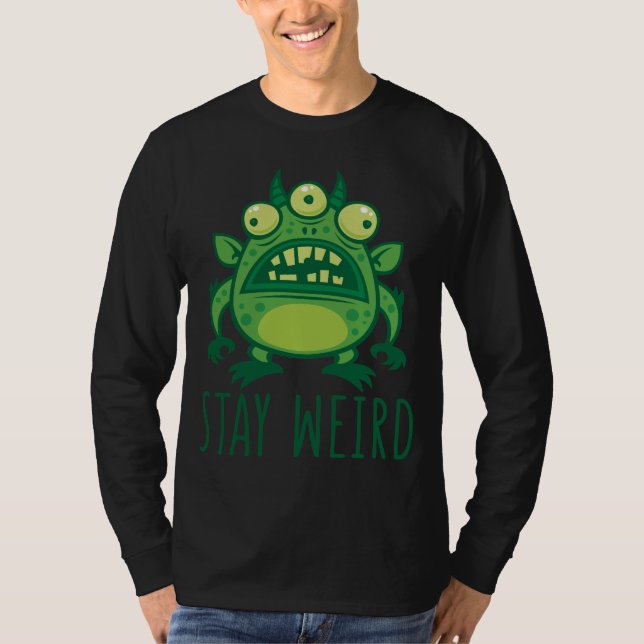 Camiseta Mantenha-se estranho monstro de Alienígenas (Frente)