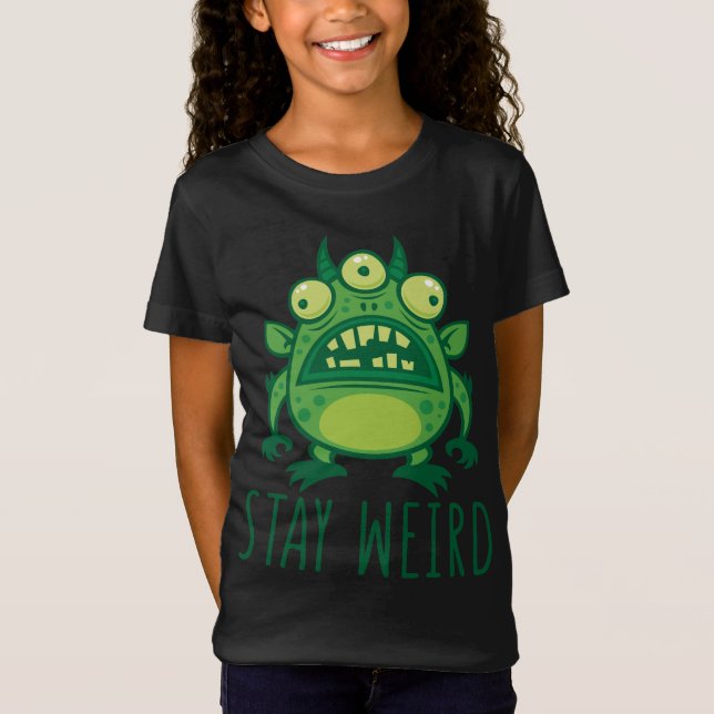 Camiseta Mantenha-se estranho monstro de Alienígenas (Frente)