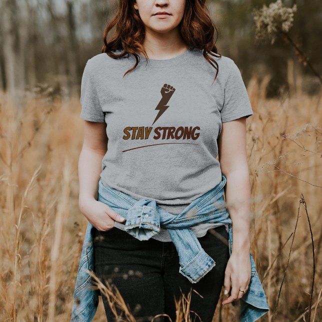 Camiseta Mantenha-se forte e inspirador (Criador carregado)