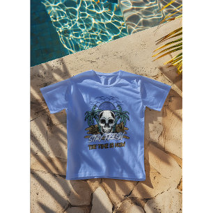 Camiseta Mantenha-se fresco em T-Shirt de praia do crânio -