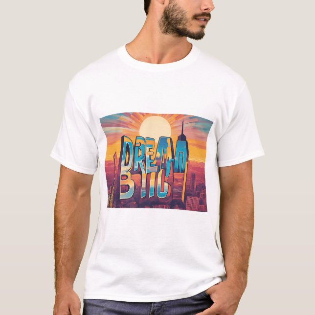 Camiseta Mantenha-se inspirado - Designs motivacionais e de (Frente)