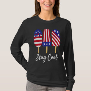 Camiseta Mantenha-se Legal, Pop de Foguete Vermelho, Branco