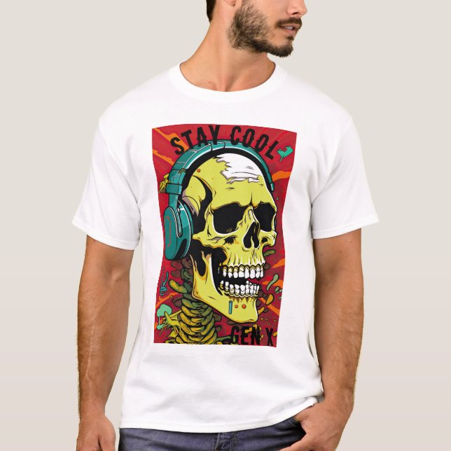 Camiseta Mantenha-se Legal Skull Gen X T-shirt (Frente)