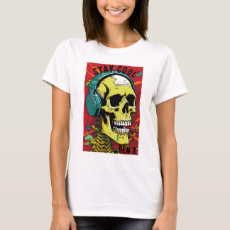 Camiseta Mantenha-se Legal Skull Gen X T-shirt