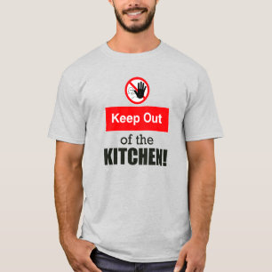Camiseta Mantenha-se longe da cozinha, jogadores engraçados