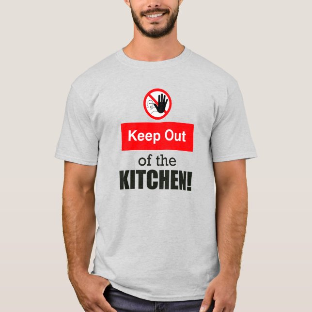 Camiseta Mantenha-se longe da cozinha, jogadores engraçados (Frente)