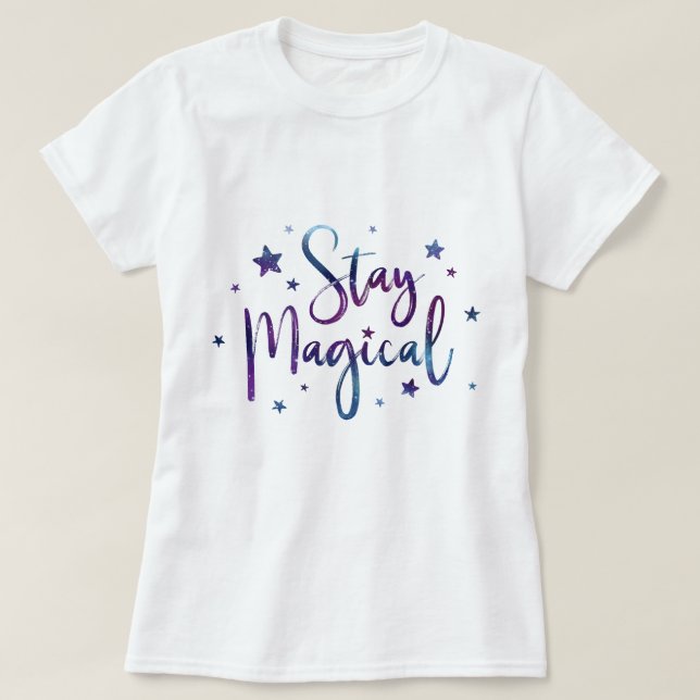 Camiseta Mantenha-se magia (Frente do Design)
