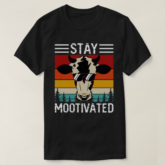 Camiseta Mantenha-Se Motivado Carnívoro Dieta De Carne Bovi (Frente do Design)