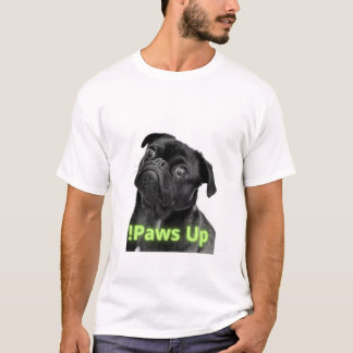 Camiseta Mantenha-Se Pawsitivo Cachá-Camisa - Cachorro Negr