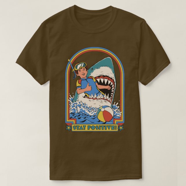Camiseta Mantenha-se positivo 1 (Frente do Design)