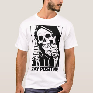 Camiseta Mantenha-Se Positivo, Halloween, De Ceifador De Es