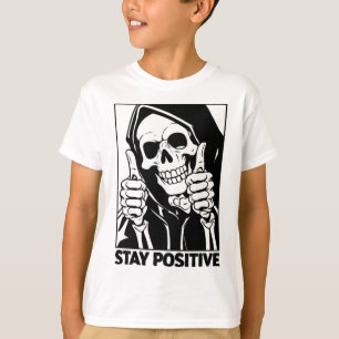 Camiseta Mantenha-Se Positivo, Halloween, De Ceifador De Es