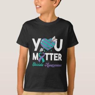 Camiseta Mantenha-Se Púrpura Consciência do Suicídio do Cor