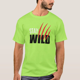 Camiseta Mantenha-se selvagem Aventura Natureza Citação T-S