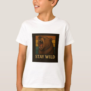 Camiseta Mantenha-se selvagem Vintage Animal Graphic for Na