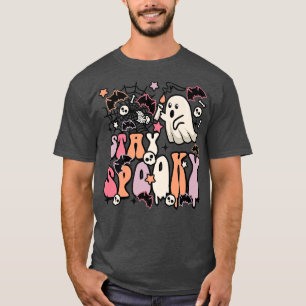 Camiseta Mantenha-se Spookes Retro Groovy Ghost Pumpkin