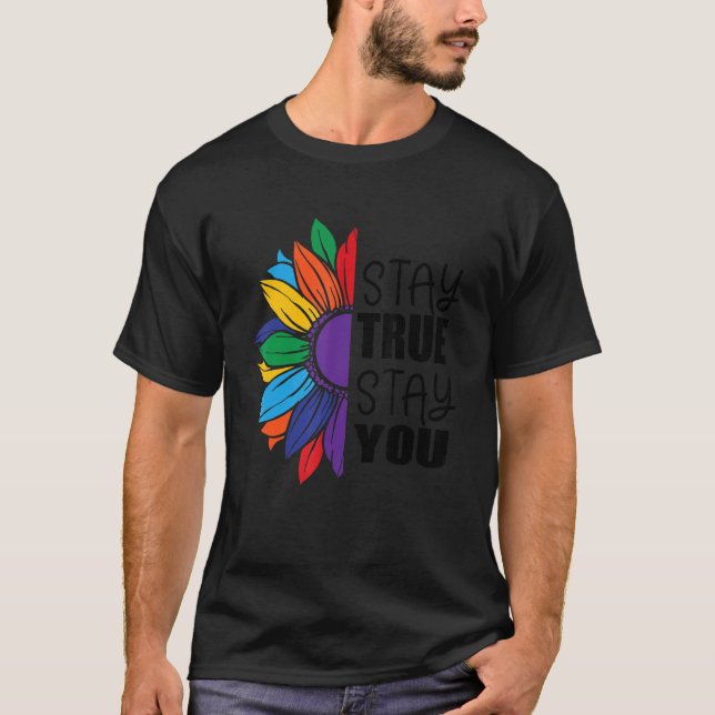 Camiseta Mantenha-Se Verdadeiro Mantenha-Se Seu Lgbb Bandei (Frente)