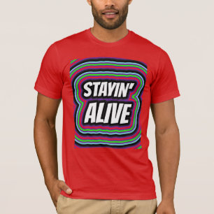 CAMISETA MANTENHA-SE VIVO RETRO DISCO DE ANIVERSÁRIO T-SHIR