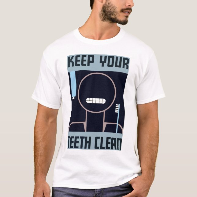 Camiseta Mantenha seus dentes limpos (Frente)