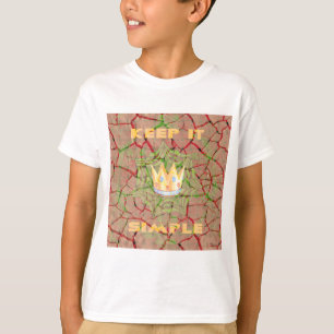 Camiseta Mantenha Simples: Arte de Clareza Real da Terra Qu