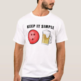Camiseta Mantenha Simples - Boliche e Cerveja