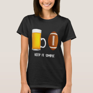 Camiseta Mantenha Simples Cerveja Futebol Universitário Div
