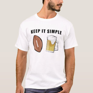 Camiseta Mantenha Simples - Futebol Americano e Cerveja