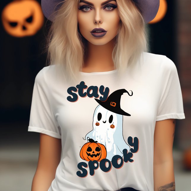 Camiseta Mantenha Spooky Halloween Cute Ghost Spooky Season (Criador carregado)