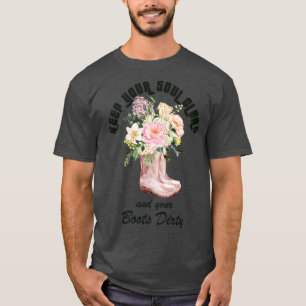 Camiseta Mantenha sua alma limpa e seu jardineiro sujo