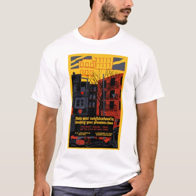Camiseta Mantenha sua vizinhança limpa (Frente)