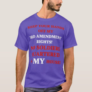 Camiseta Mantenha suas mãos longe da 3ª Emenda, Direitos Nã