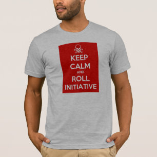 Camiseta Mantenha t-shirt calmo e do rolo da iniciativa
