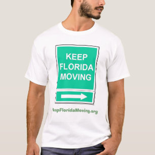 Camiseta Mantenha t-shirt movente de Florida no branco
