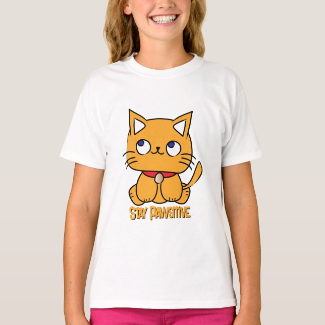 Camiseta Mantenha um desenho animado para crianças (Frente)