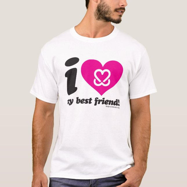 Camiseta Mantenha um peito "eu amo que t-shirt do meu (Frente)