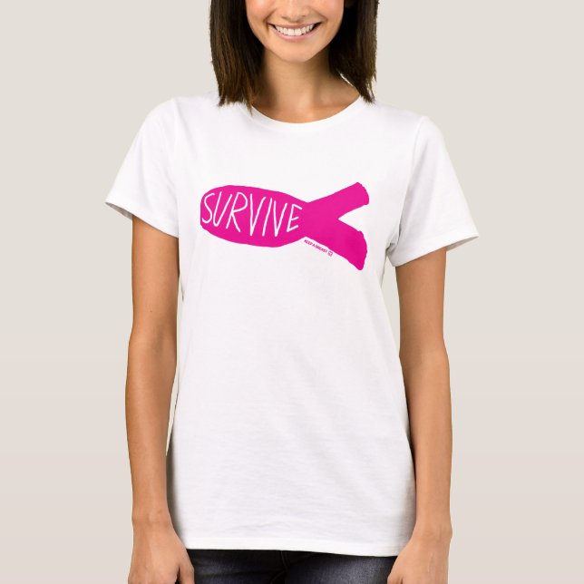 Camiseta Mantenha um peito "para sobreviver" ao t-shirt (Frente)