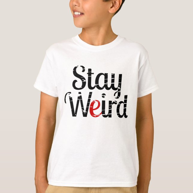 Camiseta Mantenha um texto estranho (Frente)