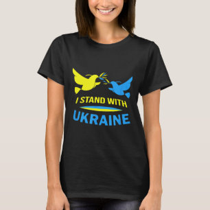 Camiseta Mantenho-Me Com A Ucrânia A Paz Ucraniana Contra A