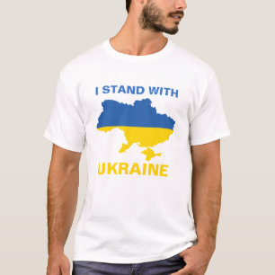 Camiseta Mantenho-me na posição da Ucrânia como pavilhã