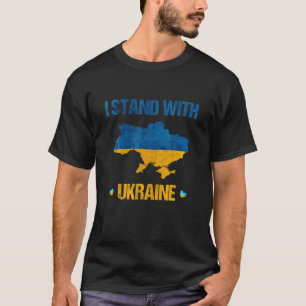 Camiseta Mantenho-Me Na Ucrânia, A Bandeira Ucraniana Su, A