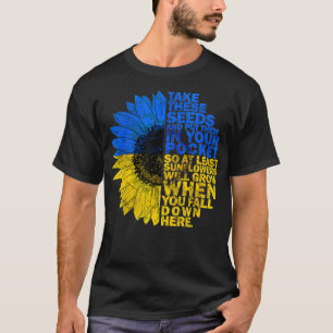 Camiseta Mantenho-Me Na Ucrânia Apoios De Bandeira De Giras
