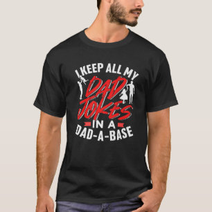 Camiseta Mantenho Todas As Minhas Piadas Pais Em Um Pai De 