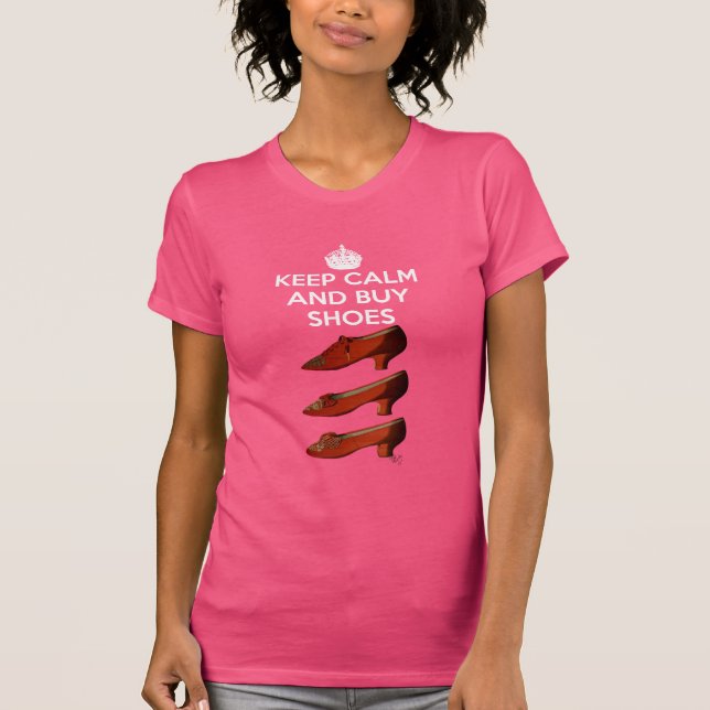 Camiseta Manter Calçados de Comprar Calmos 2 (Frente)