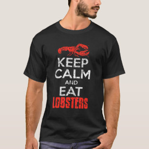 Camiseta Manter Calma E Comer Lagostas Presentes