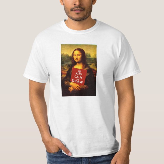 Camiseta Manter Calma E Desenhar (Frente)