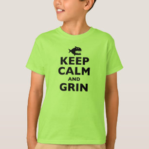 Camiseta Manter Calma e Grin