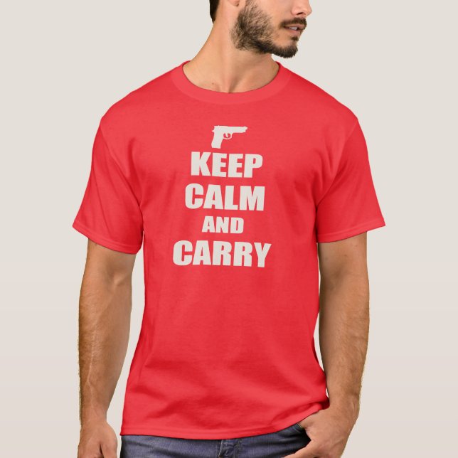 Camiseta Manter Calmo e Carregar (Frente)