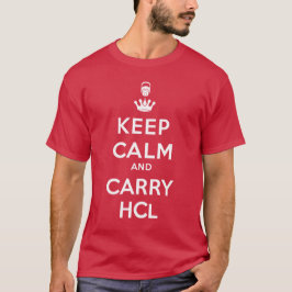 Camiseta Manter Calmo e HCl-Geologia Carregar