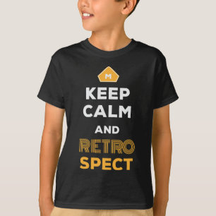 Camiseta Manter Calmo E Retrospect - Colar De Escória Ágil 